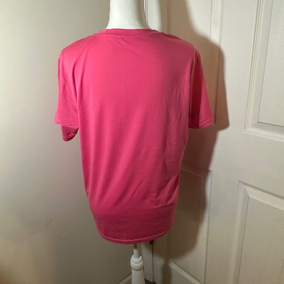 Pink Tee- Shirt with Hearts and Love Always Graphic. - Picture 2 of 4